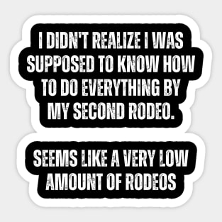 my second rodeo. Seems like a very low amount of rodeos Sticker